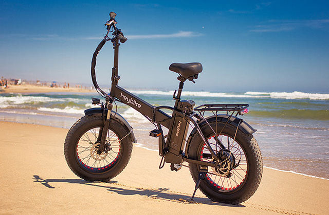 Rid Fat Tire E-Bikes on Beach or Loose Sand