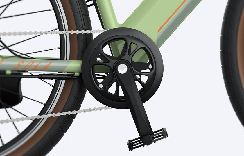 Close-up view of aluminum alloy pedals