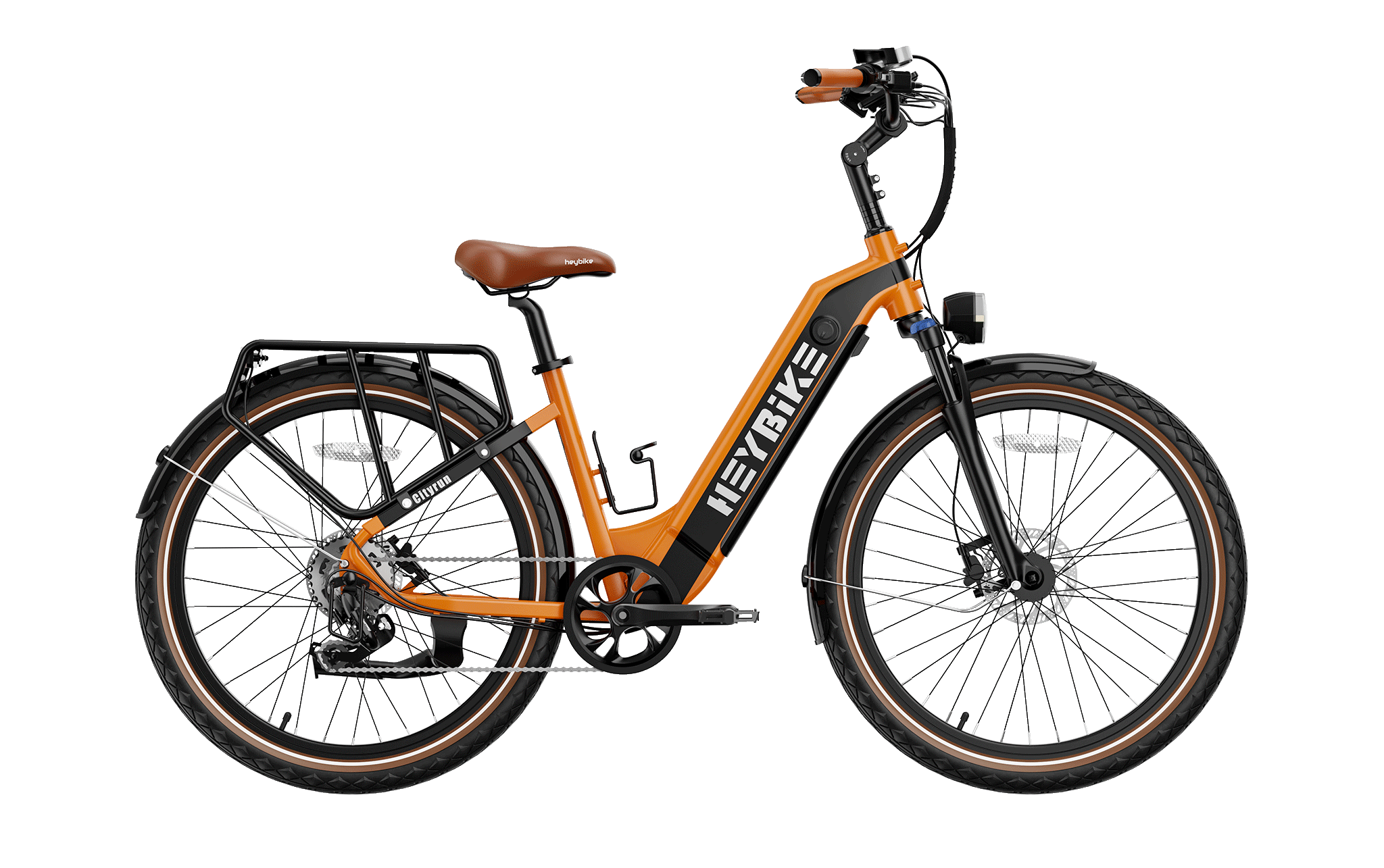 Cityrun electric cruiser commuter bike - organge