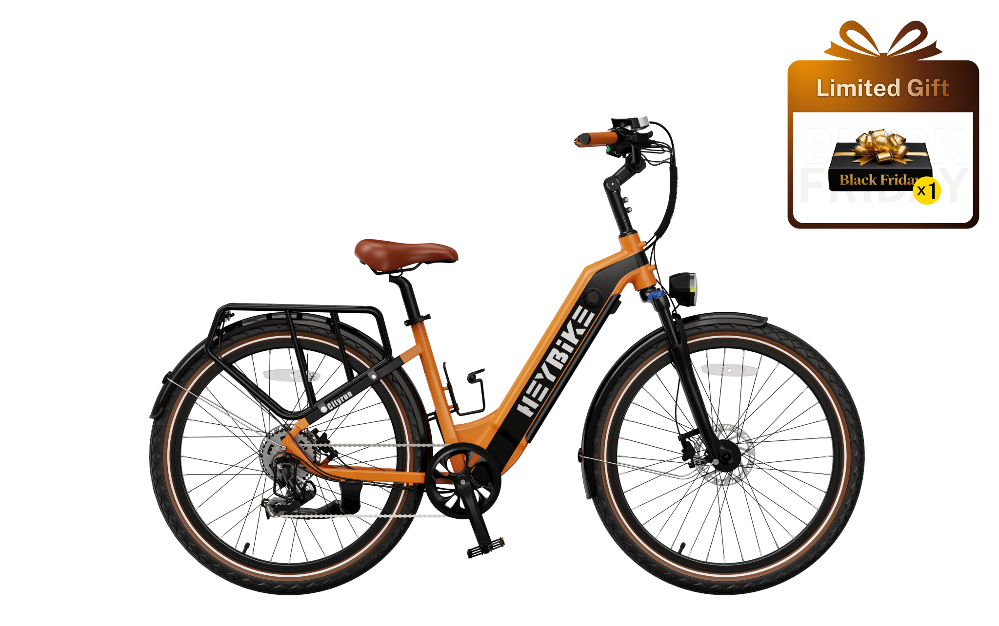 Cityrun Commuter Ebike Electric Cruiser Bike Heybike
