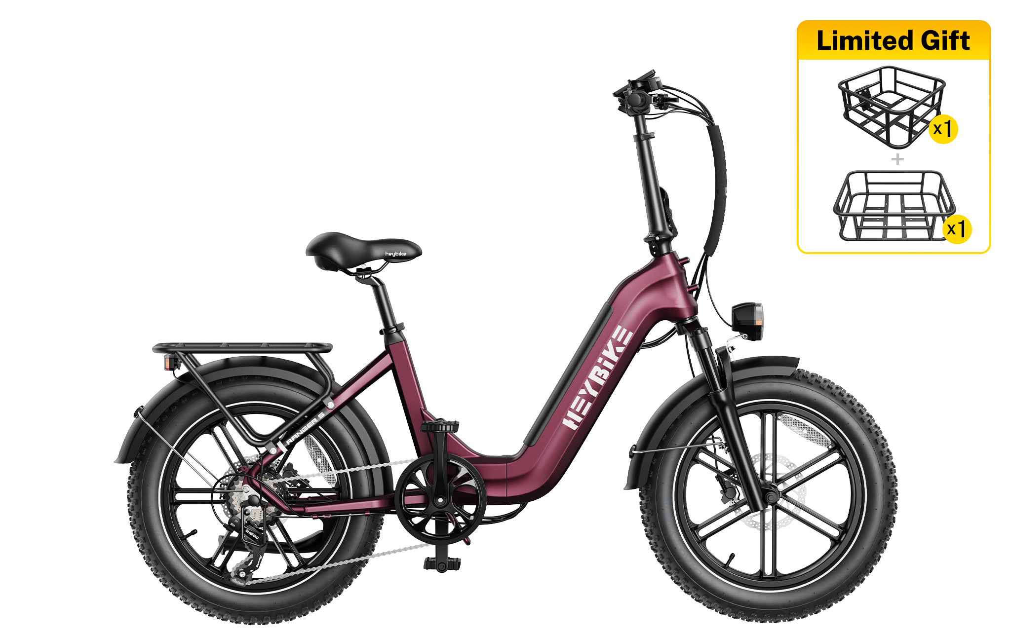 Ranger S Folding Electric Bike Step-thru Ebike Heybike