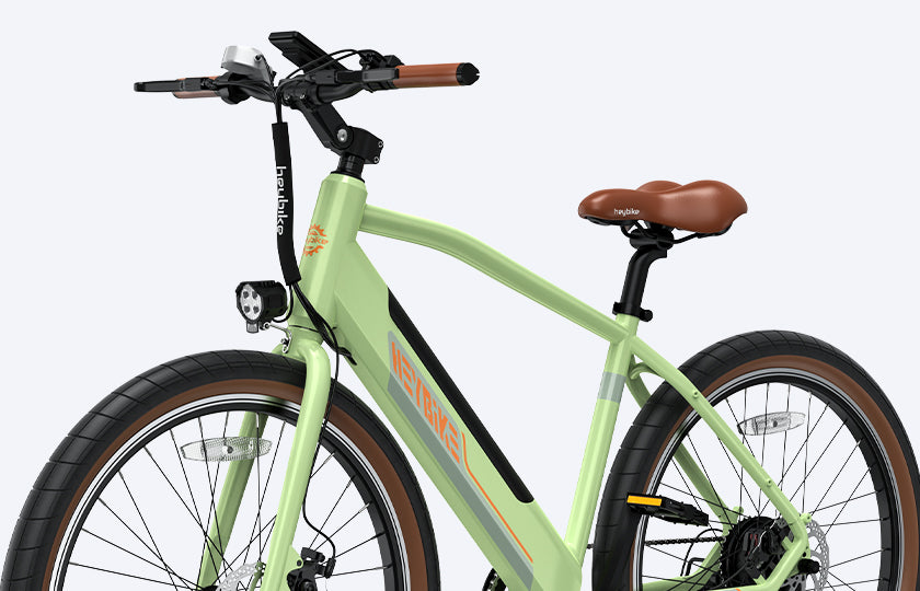 Feature with pedal assist and throttle on the Heybike sola ebike