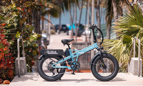 Mars 2.0 folding fat tire ebike with blue color