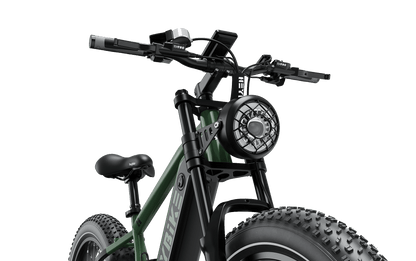 close-up view of Brawn ebike headlight