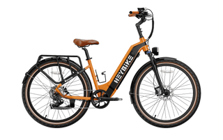 Cityrun electric cruiser commuter bike - organge