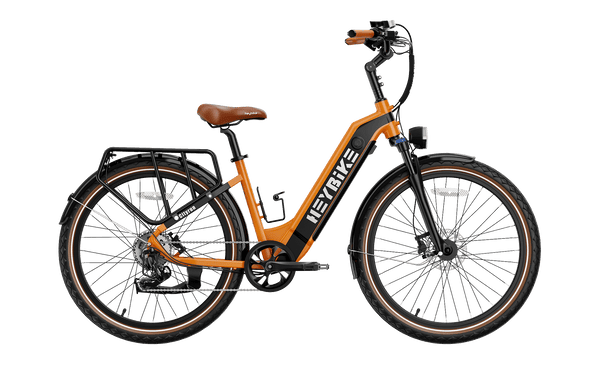 Cityrun electric cruiser commuter bike - organge