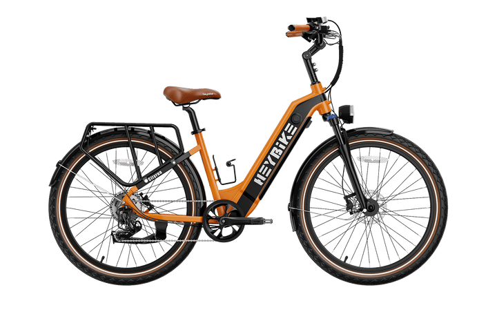 Cityrun electric cruiser commuter bike - organge