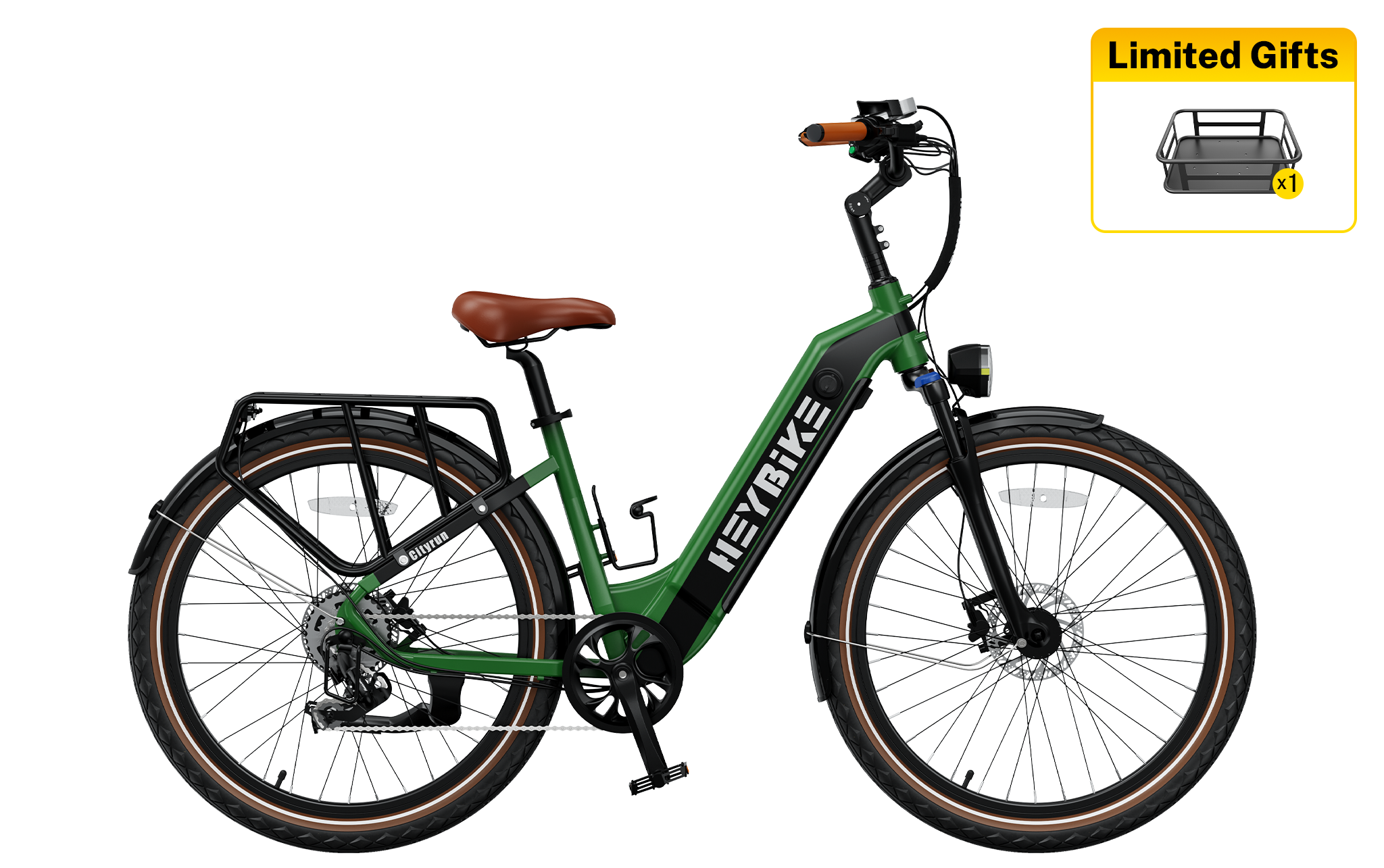 Cityrun Commuter Ebike Electric Cruiser Bike Heybike