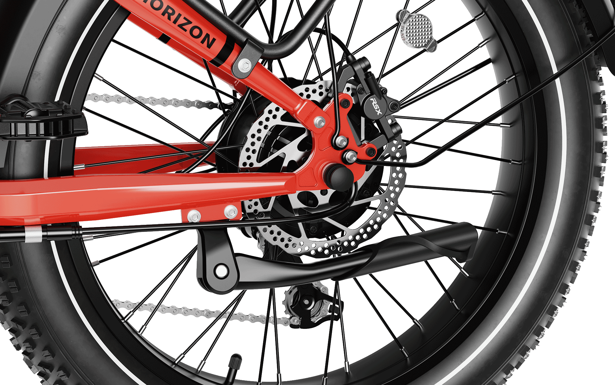 close-up view of Horizon brake