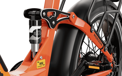 Close-up view of Horizon suspension component
