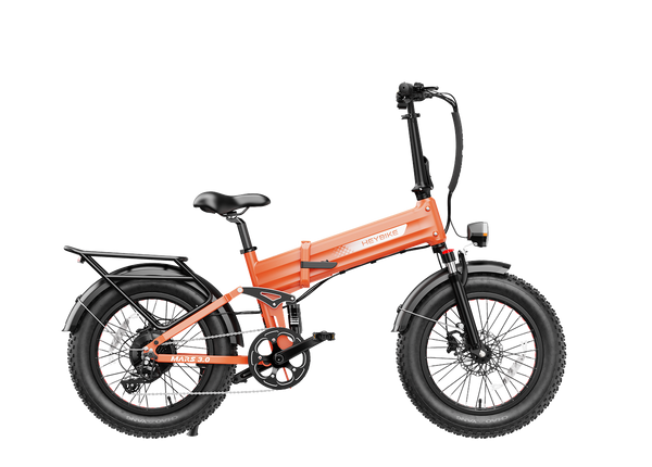 30+ MPH, 65 Miles, 48V/13Ah, Full Suspension, Torque Sensor, Heybike Mars 3.0 Best Folding Fat Tire Commuter eBike, 440 lbs, 1400W, 95 N·m
