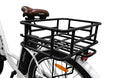 a large rear basket placed on ebike